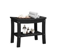 Garvee Banco De Ducha De HDPE con Estante De Almacenamiento - Taburete De Baño 330Lbs | Superficie Antideslizante Conforme a ADA | Interior/Exterior - Asiento Resistente