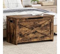 Garvee Banco Grande De Madera con Bisagras De Seguridad - Baúl De Juguetes Elevable y Organizador De Zapatos - Fácil De Montar para Entrada, Dormitorio y Sala De Estar