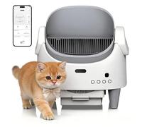 Garvee Bandeja de arena para gatos autolimpiable, caja de arena automática con aplicación de monitor en tiempo real y sensores de seguridad, funcionamiento silencioso, control de olores, robot