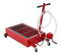 Garvee - Bandeja de drenaje de aceite (76 L/20 gal, con bomba manual, ruedas, manguera de 2,4 m, mango plegable, carrito de taller profesional para drenaje, coches, camiones, SUV - Color: System