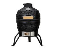 Garvee Barbacoa Kamado de Cerámica Portátil 33 cm Parrilla Asador de Carbón Exterior Ahumador con Rejilla de Acero Inoxidable 27 cm Ventilación Superior para Camping Picnic Terraza rojo