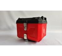 Garvee Baúl Moto 45L Rojo Con Respaldo Sistema Desmontaje Rápido Base Acero Maleta Trasera Universal Para Motocicleta y Scooter