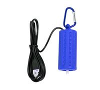 Garvee - Bomba de aire portátil y silenciosa para acuarios, mini bomba de oxígeno económico, ideal para acuarios pequeños y medianos y pesca extensionera, accesorios incluidos, color azul oscuro