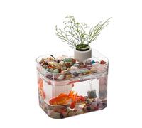Garvee - Bomba de aire USB, ideal para betta, camarones, peces rojos, oficina/hogar, ecológica, decoración acuática, totalmente transparente