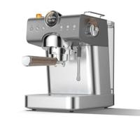 Garvee Cafetera Espresso Semiautomática Gris, Máquina de Café Italiano con Sistema de Presión por Bomba, Carcasa en Plástico Resistente para Uso Doméstico