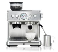 Garvee Cafetera italiana semiautomática de acero inoxidable - plata