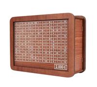Garvee - Caja de ahorro multifuncional de madera, incluye lente de ahorro, soporte para lápices, marcador reutilizable y contador de dígitos