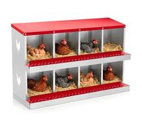Caja Nido Metálica Resistente para Gallinas - 10 Compartimentos De Acero Galvanizado con Bandejas Extraíbles y Ventilación - Fácil Recolección y Limpieza - Ideal para Gallineros