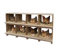 Garvee Cajas de anidación para gallinero, caja nido de madera para aves de corral, gallinero para colección de huevos, 8 compartimentos para poner huevos, caja nido de piso/montado en la pared para