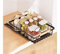 Garvee Cajón Telescópico - Ajustable, Organizador, Armario Bajo Fregadero. | Altura ajustable, ideal para especias, vajilla y suministros de cocina.