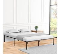 Garvee Cama de Metal Resistente para Dormitorio - Plataforma con Gran Almacenamiento - Estructura de Acero Sólida - Montaje Fácil y Silencioso - Sin Base de Madera - Negro - Queen (203×153×38CM)