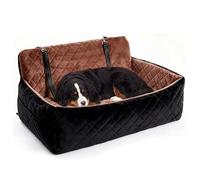 Garvee Cama Perro Coche 80x50 cm, Suave Antideslizante, Negro-Marrón