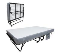 Garvee Cama plegable con colchón, cama plegable de 75 x 31 pulgadas con colchón de espuma viscoelástica de 5 pulgadas y marco de metal resistente, camas plegables con ruedas para adultos, ahorra