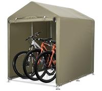 Garvee Carpa Garaje Para Bicicletas Impermeable Fácil Montaje | Ciclistas Y Moteros En Jardín Patio Exterior Material Oxford 420D Acero Galvanizado Protección UV Viento Lluvia