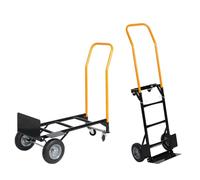 Garvee Carretilla De Mano Convertible 2 En 1 De Alta Resistencia - Capacidad De Carga De 800 LB, Plataforma Robusta con 4 Ruedas Resistentes y Estructura De Metal Duradera.