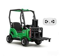 Garvee Carretilla Elevadora Eléctrica para Niños 12V 4.5Ah, Coche Infantil Montacargas con Techo y Motores Dobles, Vehículo De Juguete para Conducir Interior y Exterior, 100x51x53 cm, Verde