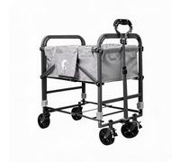 Garvee Carro Baño Mascotas Ajustable, Plegable Móvil, Hierro, Gris