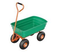 Garvee Carro De Jardín De PE 125 l, Carga 544 kg, Verde y Naranja