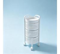 Garvee Carro Organizador 4 Niveles Blanco con Ruedas, Estante para Cocina
