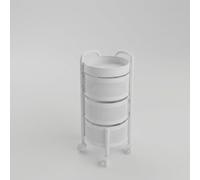 Garvee Carro Organizador Metálico para Cocina - 4 Niveles Redondos con Ruedas - Ideal Frutas, Verduras y Snacks - Multiuso para Sala, Baño o Cocina - Negro 4 Capas