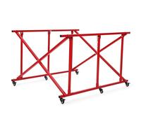 Garvee carro plegable para caja de camioneta/cama de pickup, 6 ruedas, acero, transporte de piezas grandes, carga aprox. 363 kg, plegado compacto, taller y garaje [149,6x117,8x82,4 cm, rojo]