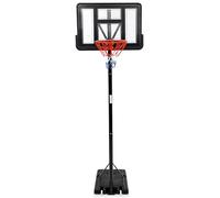 Garvee - Cesta de baloncesto ajustable portátil, altura de 5,2 a 10 pies, tabla irrompible de 44 pulgadas, PVC/vidrio templado, uso en interior/exterior, sistema estable para adultos, adolescentes
