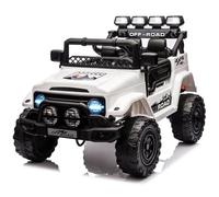 Garvee Coche Eléctrico 12V, Vehículo Eléctrico con Mando a Distancia 2,4G, 3 Velocidades, Música y LED y Bocina, Auto Eléctrico para Niños 3+ Años