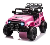 Garvee Coche Eléctrico 12V, Vehículo Eléctrico con Mando a Distancia 2,4G, 3 Velocidades, Música y LED y Bocina, Auto Eléctrico para Niños 3+ Años