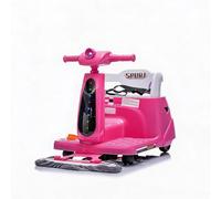 Garvee Coche eléctrico Infantil 12V 2 en 1 - Función de Limpieza y Paseo - Mando a Distancia para Padres, Luces LED, inalámbrico, USB - Seguro y Educativo para niños de 3 a 8 años - Color Rosa