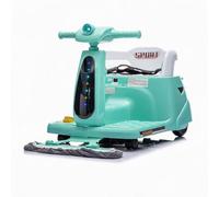 Garvee Coche eléctrico Infantil 12V 2 en 1 - Función de Limpieza y Paseo - Mando Parental, Luces LED, inalámbrico, USB - Juguete Seguro y Multifuncional 3-8 años - Verde Fruta