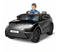 Garvee Coche Eléctrico Infantil con Licencia Land Rover - Grande 2 Plazas, Puertas Hidráulicas, Doble Motor 12V, Control Remoto 2.4G, Altavoz, Bocina, Luces LED, Seguro Niños 3-8 Años, Color Negro