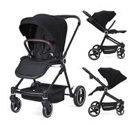Garvee Cochecito 3 en 1 para bebé - Asiento reversible, capazo y buggy - Plegado fácil con un presionar - Ligero y portátil - Capota amplio anti-UV y cubierta de lluvia - De 0 a 4 años - Hasta 22 kg