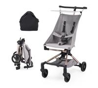 Garvee Cochecito plegable, cochecito infantil con posición reclinada, cesta de almacenamiento, capota extraíble y multiajustable, plegable con una sola mano, pequeño plegable de 6 m hasta 36 m, gris