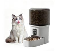 Garvee Comedero Automático para Gatos y Perros de 4L, Dispensador de Comida Seca con Panel de Control, Alimentación Programable de 1-6 Comidas al Día, Fuente de Alimentación Dual y Tapa con Cierre