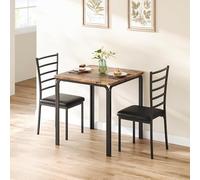 Garvee Comedor 2 Sillas y Mesa, Conjunto de Muebles Ahorra Espacio, Ideal para Cocina Salón y Comidas en Familia, Uso Interior