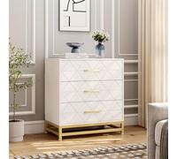 Garvee Cómoda De 3 Cajones para Dormitorio y Armario | Cajonera Alta y Delgada con Cierre Suave y Kit Anti-Vuelco | Organizador De Almacenamiento Que Ahorra Espacio De 28.7" De Alto