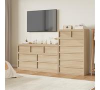 Garvee Cómoda Moderna De Gran Almacenamiento - Mueble Vertical De Madera, Diseño Contemporáneo, Ideal para Dormitorio, Salón, Recibidor o Armario, Disponible En 5 o 7 Cajones