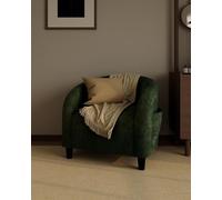 Garvee Cómoda y Moderna Silla Decorativa Tipo Barril, De Tela Tipo Gamuza o Bouclé, Suave y Redonda, con Cojín, Ideal para Sala De Estar y Dormitorio. Ideal para La Decoración del Hogar.