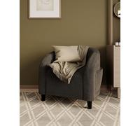 Garvee Cómoda y Moderna Silla Decorativa Tipo Barril, De Tela Tipo Gamuza o Bouclé, Suave y Redonda, con Cojín, Ideal para Sala De Estar y Dormitorio. Ideal para La Decoración del Hogar.