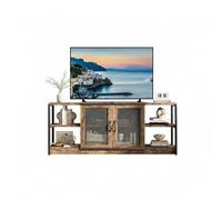 Garvee Con MDF, Hierro y Tablones Estilo Rústico Mueble TV - Mueble TV, Muebles De Salón, Salón, Mueble Salón, Muebles TV(Roble Antiguo Oscuro)