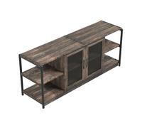 Garvee Con MDF, Hierro y Tablones Estilo Rústico Mueble TV - Mueble TV, Muebles De Salón, Salón, Mueble Salón, Muebles TV(Roble Antiguo Oscuro)