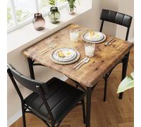 Garvee Conjunto Mesa y Sillas Comedor, Mesa Comedor con 2 Sillas, para el Hogar, la Oficina, Cocina, Sala de Estar (Color Retro)