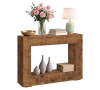 Garvee Consola Estrecha Estilo Rústico con Espacio De Almacenamiento: Mesa De Sofá De Madera para Recibidor, Sala De Estar y Recibidor. Muebles Modernos con Textura De Madera Quemada