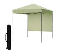 Garvee Cortinas Plegables de 2,2 x 2,2 m, Montaje fácil, Impermeable, protección UV, Altura Ajustable, con Bolsa, Bolsas de Arena, terraza, Camping, Eventos, Verde Claro