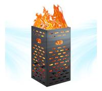 Garvee Cubo incinerador de jardín resistente de 240 L, jaula de acero ultra gruesa de 2 mm para basura, madera y residuos de jardín, cesta para hoguera al aire libre con tapa, ventilación y bandeja