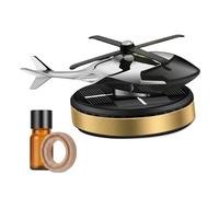 Garvee - Difusor de aroma solar helicóptero para coche, ambientador de larga duración, decoración elegante, aroma esencial natural, accesorio para salpicadero y hogar, color dorado