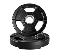 Garvee - Discos de peso olímpicos - Fundición cubierta de goma, silenciador y protector de suelo - Ideal para culturismo, pasaje de fuerza y gimnasio en casa - 2 x 10 lbs
