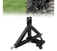 Garvee Enganche de 3 puntos resistente para tractor, receptor de 2 pulgadas, con bola y gancho, compatible con Kubota BX/LM25h/WLM, montaje rápido, negro, triángulo de agujero distintivo, gancho bola