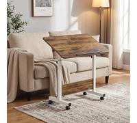 Garvee Escritorio de pie Plegable con Ruedas - Altura Ajustable - Mesa móvil ergonómica para portátil - Ideal para Oficina y Espacios pequeños - Rayas, 80x40 cm