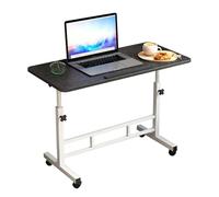 Garvee Escritorio Móvil con Ruedas y Altura Ajustable: Plegable, Giratorio 180°, Fácil De Montar, Estación De Trabajo Versátil con Ruedas, para El Hogar, La Oficina y El Dormitorio.